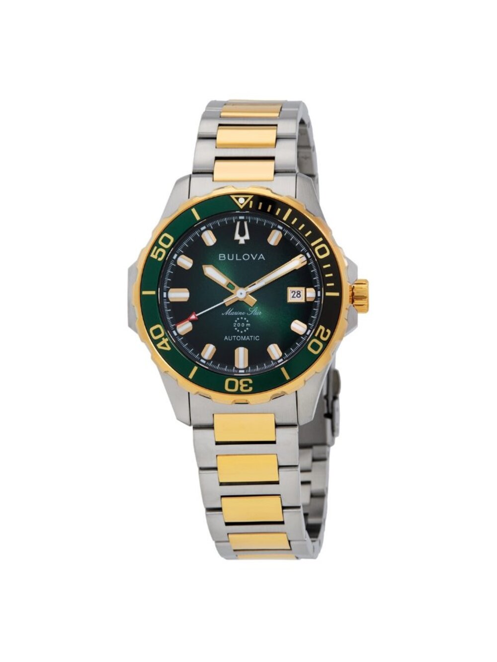 NWT Bulova Marine Star Automatic Green Dial Men's Watch